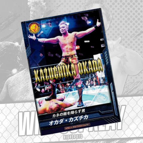*Signed* Kazuchika Okada Bushiroad #001B-0245 Trading Card w/ Case