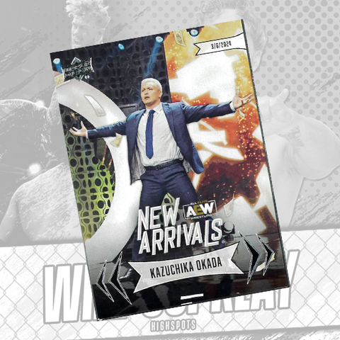 *Signed* Kazuchika Okada AEW New Arrivals Trading Card w/ Case