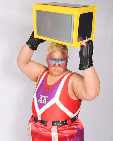 *Signed* Aja Kong with Case 8x10 Promo