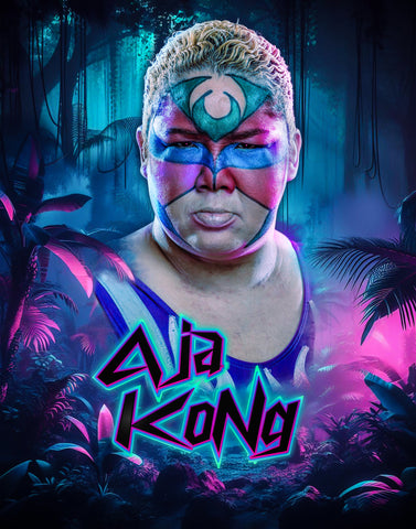 *Signed* Aja Kong AsylumGFX Metallic 11x14 Poster