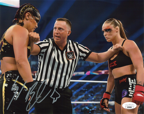 *Dual Signed* Ronda Rousey Baszler Face Off 8x10 Promo (JSA)