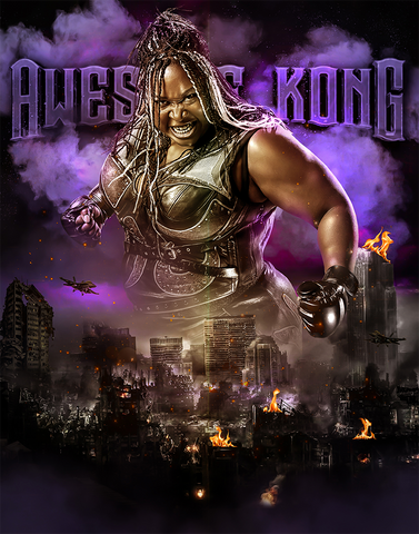 *Signed* Awesome Kong City Ruins METALLIC 11x14 Poster