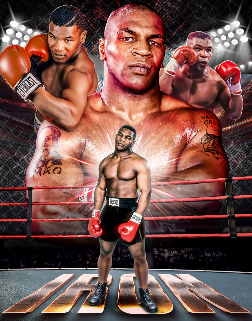 Signed* Mike Tyson AsylumGFX Metallic 8x10 Promo or 11x14