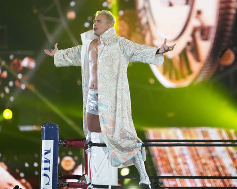 *Signed* Kazuchika Okada White Gear 8x10 Promo or 11x14 Poster (JSA)