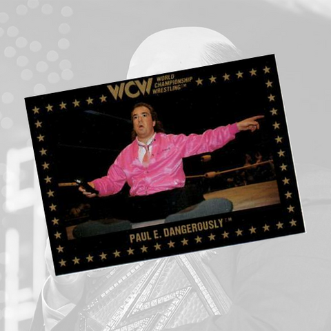 *Signed* Paul Heyman Pink Jacket WCW Trading Card w/ Hardcase