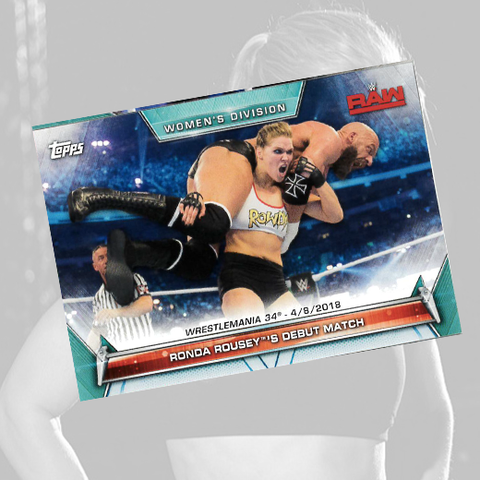 *Signed* Ronda Rousey RAW #69 Trading Card w/ Hardcase