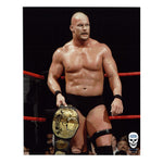 *Signed* Stone Cold Steve Austin holding Smoking Skull Belt WWE Original 8 x 10 Promo