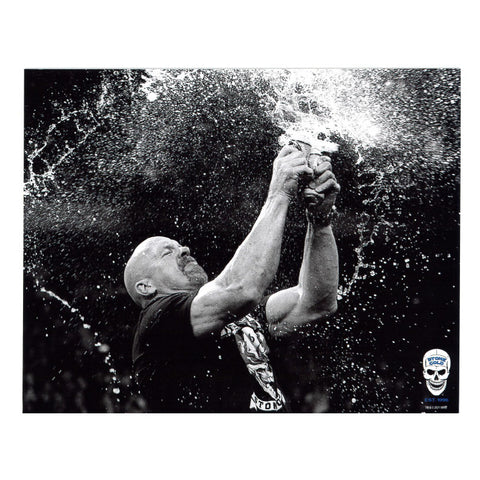 *Signed* Stone Cold Steve Austin B&W Beer Smash High WWE Original 8 x 10 Promo