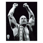*Signed* Stone Cold Steve Austin B&W Arms Up WWE Original 8 x 10 Promo