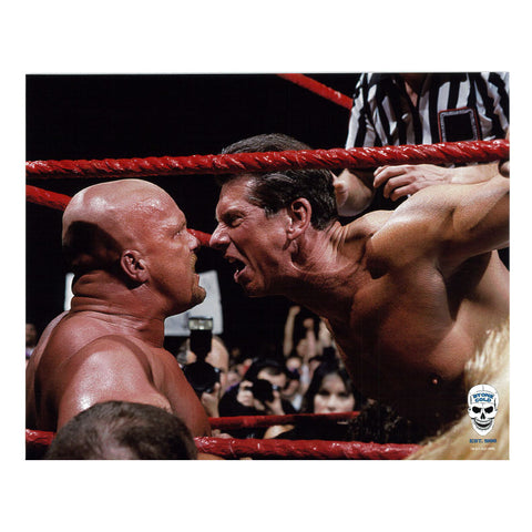 *Signed* Stone Cold Steve Austin Face to Face McMahon WWE Original 8 x 10 Promo