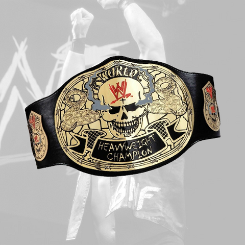 *Signed* Stone Cold Steve Austin WWE Smoking Skull Replica Title Belt