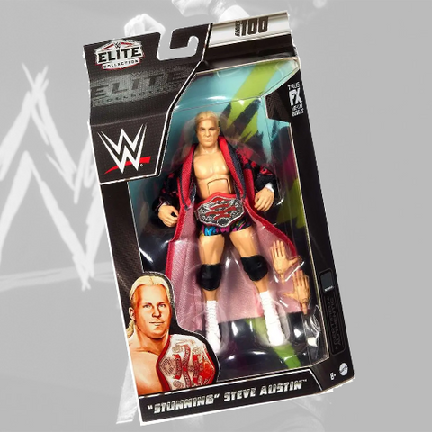 *Signed* Stunnnig Steve Austin Elite 100 Figure with Protector Case