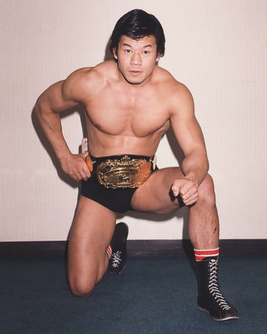*Signed* Tatsumi Fujinami Kneeing 8x10 Promo or 11x14 Poster (JSA)