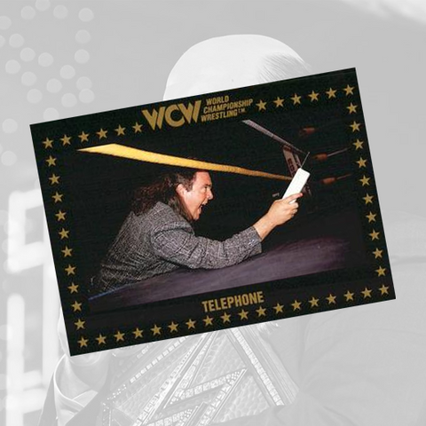 *Signed* Paul Heyman Telephone WCW Trading Card w/ Hardcase